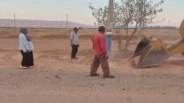 تجميل ورفع كفاءة مدخل قرية ذخيرة بمركز بلاط في الوادي الجديد