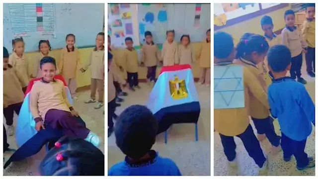 علم إسرائيل على ظهر طفل.. تفاص...