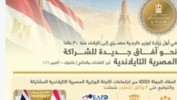 أول زيارة لوزير خارجية مصري إلى تايلاند .. تحرك دبلوماسي مكثف لفتح مجالات للتعاون