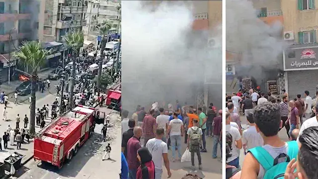 بالصور- حريق هائل يدمر مطعم وج...