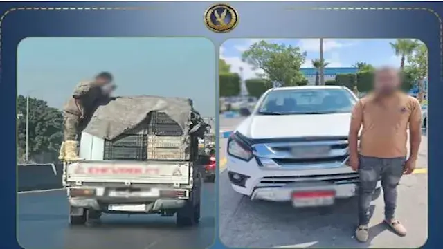 حمولة خطر على الطريق.. ضبط سائ...