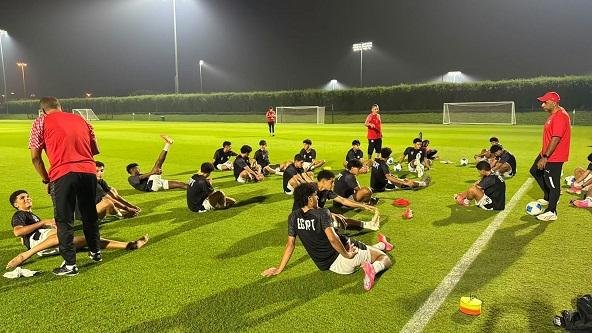 منتخب مصر للناشئين يختتم استعداداته لمواجهة اليمن في كأس الخليج