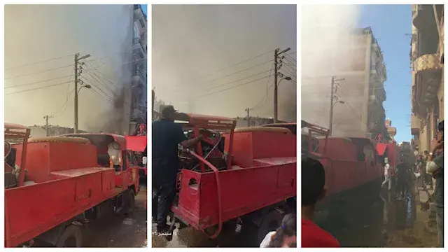 الدخان غطى شارع القلعة .. السي...