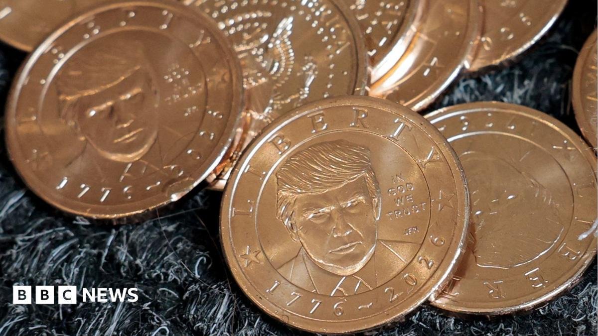 Trump $1 coin makes him first...