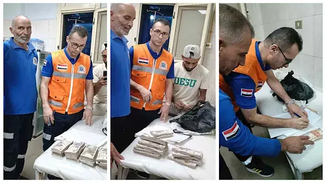طاقم إسعاف يعثر على مبلغ كبير...