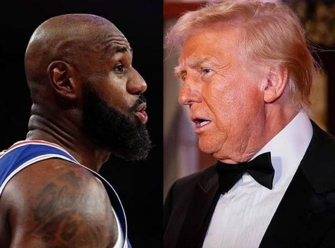ترامب يهاجم ليبرون جيمس نجم فريق فيلادلفيا ويصفه بالعار لعدم احترامه النشيد الوطني