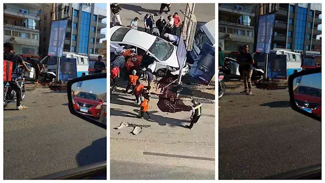 اختلال عجلة القيادة.. ملاكي تص...