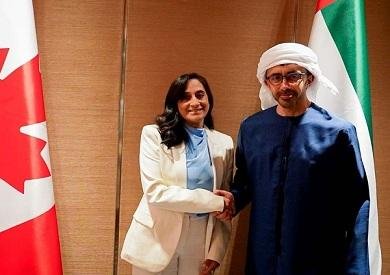 وزير الخارجية الإماراتي ونظيرته الكندية يبحثان تعزيز التعاون المشترك والتطورات الإقليمية