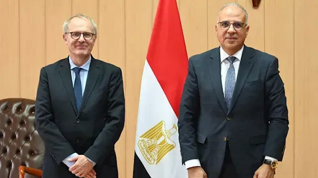 وزير الري يبحث مع مدير مكتب يونسكو دعم الإدارة المستدامة للموارد المائية