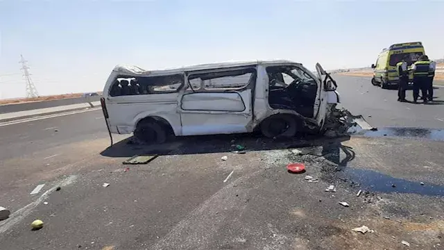 إصابة 9 بينهم 4 أطفال أشقاء في حادث على الصحراوي الشرقي ببني سويف