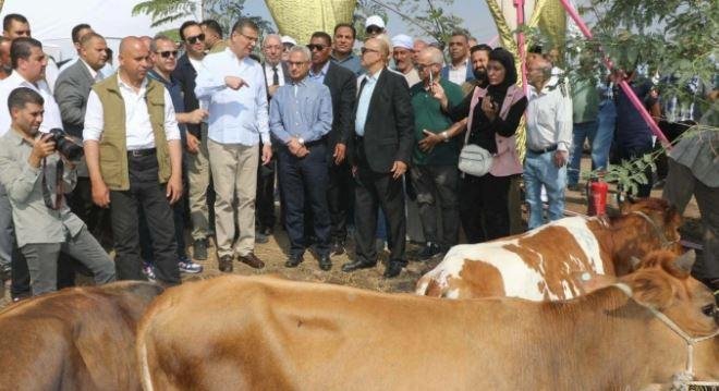 وزير الزراعة ومحافظ بني سويف يشهدان اللقاء الجماهيري مع مزارعي وأهالي قرية إفوة