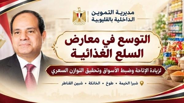 تموين القليوبية: التوسع في معارض السلع الغذائية لتعزيز الإتاحة وتحقيق التوازن السعري