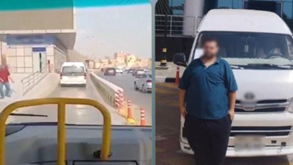 بيختصر الطريق.. ضبط سائق ميكروباص سار عكس الاتجاه بمسار الأتوبيس الترددي