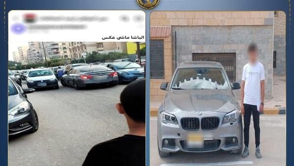 ضبط قائد سيارة ملاكي لقيادته عكس الاتجاه وتعطيل الحركة المرورية بمطروح