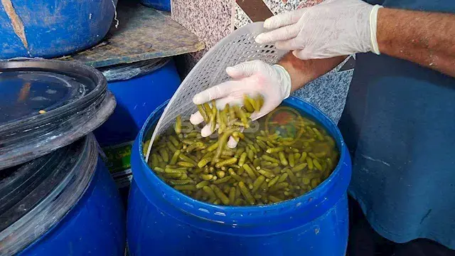 من أحواض التخليل إلى موائد المصريين.. رحلة صناعة "الطرشي" في المنيا (فيديو وصور)