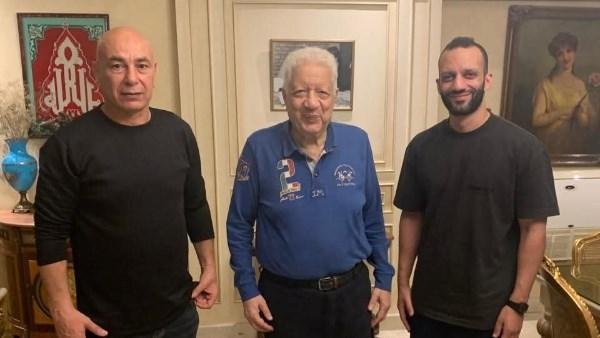 مرتضى منصور يستقبل حسام حسن في منزله: من أخطأ سيحاسب