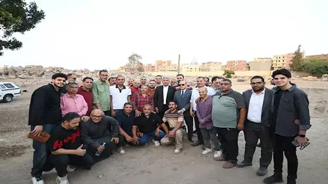 وزير السياحة ومحافظ الغربية يتفقدان معبد بهبيت الحجارة لبحث إعادة بنائه - صور