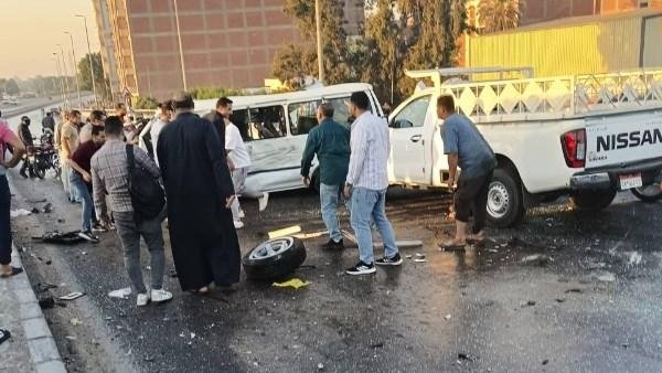 ارتفاع ضحايا حادث الطريق الزراعي السريع بالقليوبية إلى 5 وفيات و12 مصابًا