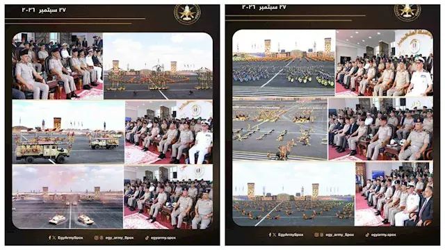 وزير الدفاع يشهد حفل تخرج الدفعة 163 من ضباط صف المعلمين - فيديو