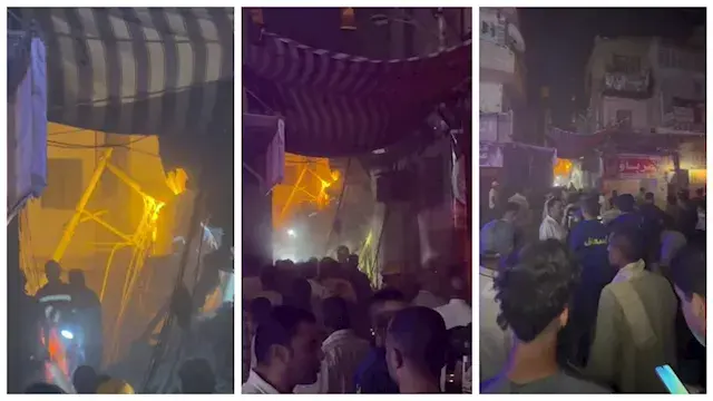 بعد مصرع سيدة تحت الأنقاض.. إخلاء 3 منازل مجاورة للعقار المنهار بالمنيا ـ فيديو وصور