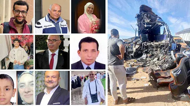 "واقع مصر" يرصد تفاصيل موجعة من موقع فاجعة حادث أتوبيس المنيا - صور