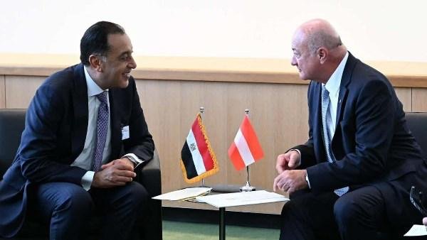 رئيس الوزراء يبحث التوسع في الاستثمارات النمساوية وتأسيس منطقة لوجستية بمحور قناة السويس
