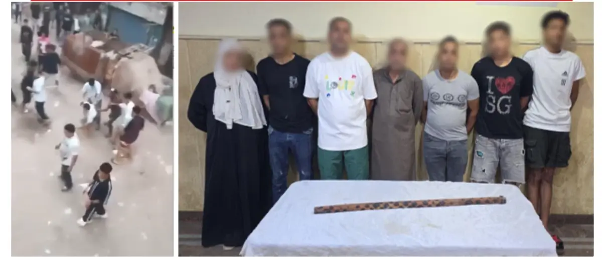 مشاجرة بالعصا الخشبية وزجاجات...