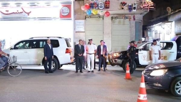 مدير أمن دمياط يقود حملة مرورية ليلية بميدان الساعة