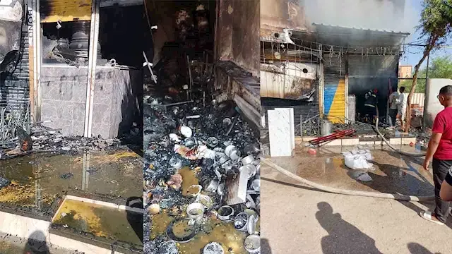 السيطرة على حريق داخل محل كشري...