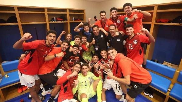 فرحتنا غير.. احتفالات لاعبي منتخب مصر للشباب بعد الفوز على ليبيا