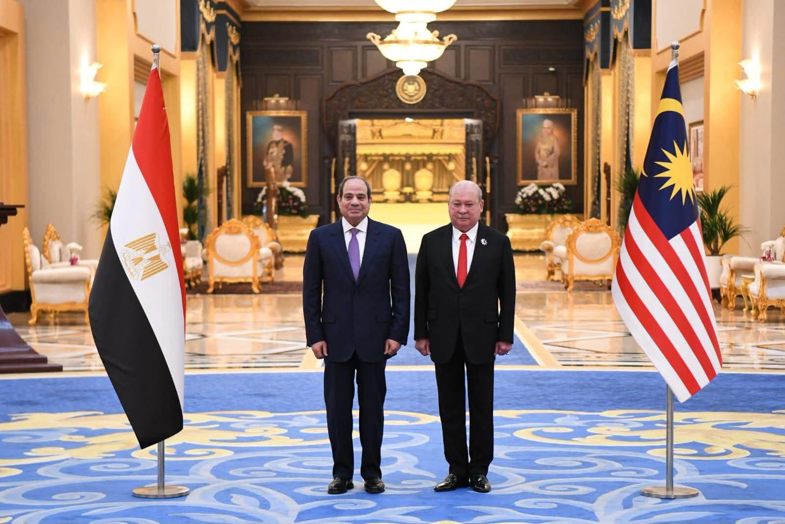 ملك ماليزيا يثمن دور مصر في إرساء الاستقرار بالشرق الأوسط