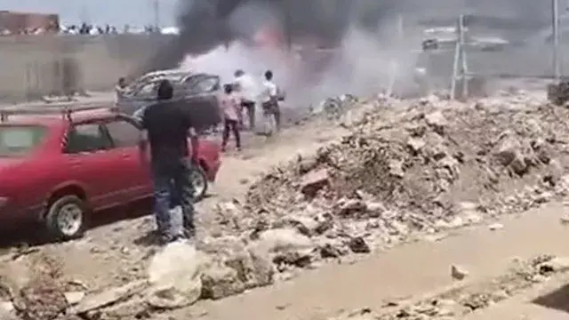 الدفع بـ5 سيارات إطفاء وإسعاف....