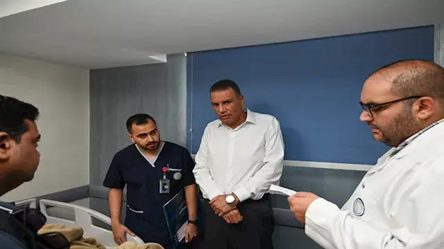 محافظ جنوب سيناء يتفقد مصابي ح...