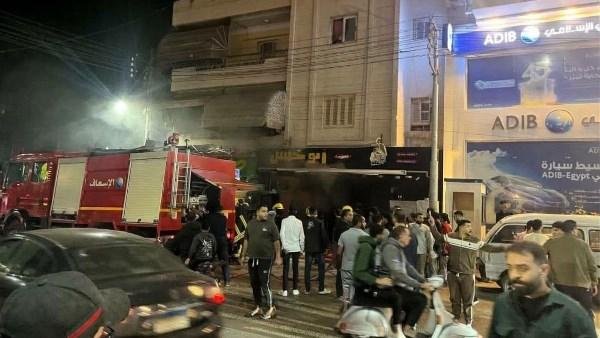 إخماد نيران حريق بمطعم ماكولات بشارع البحر بالمحلة إثر ماس كهربائي