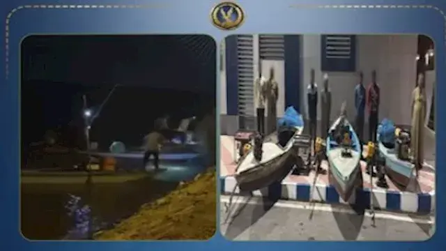 ضبط 7 صيادين استخدموا الصعق ال...