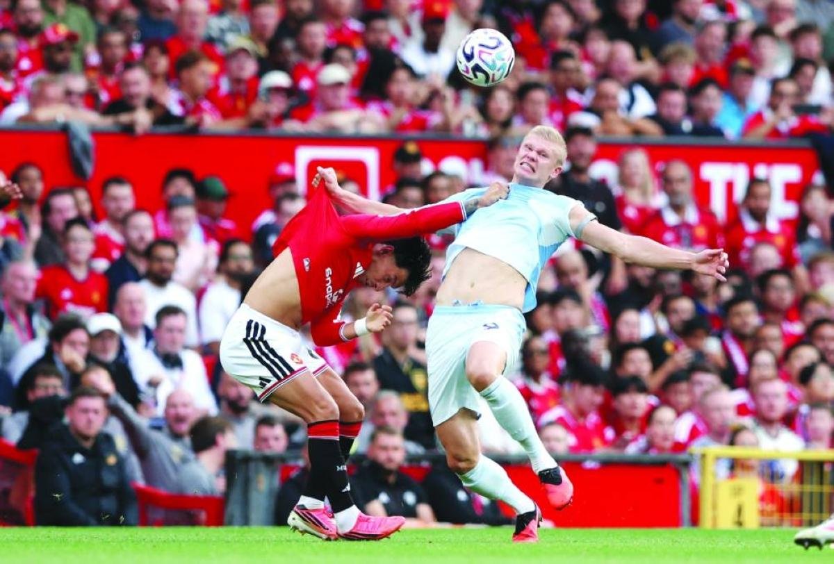 Haaland fires 10-man Man City to memorable win over Man Utd