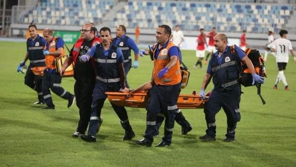 إصابة محمد رأفت لاعب منتخب الشباب بارتجاج في المخ
