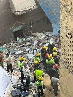 إصابة شخصين في انهيار عقار بحدائق القبة.. والحماية المدنية تخلي العقارات المجاورة
